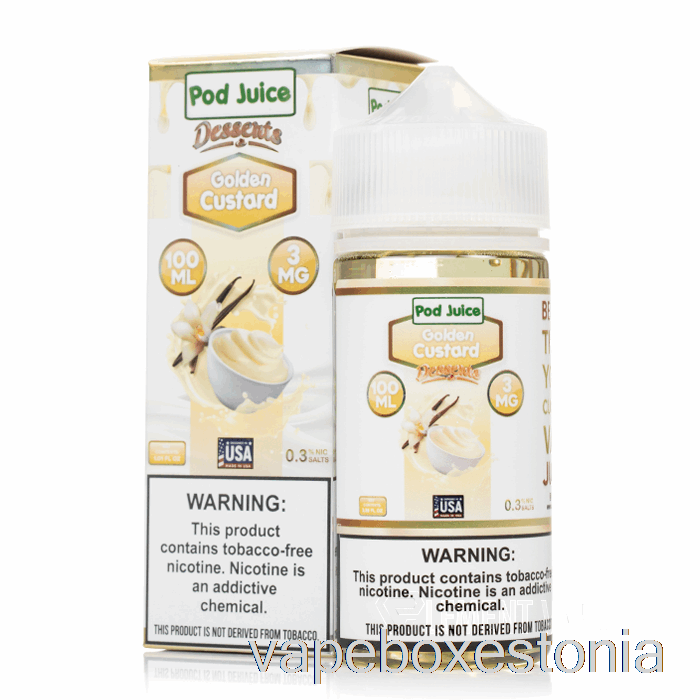 Vape Box Estonia Golden Custard - Kaunamahla Magustoidud - 100ml 12mg